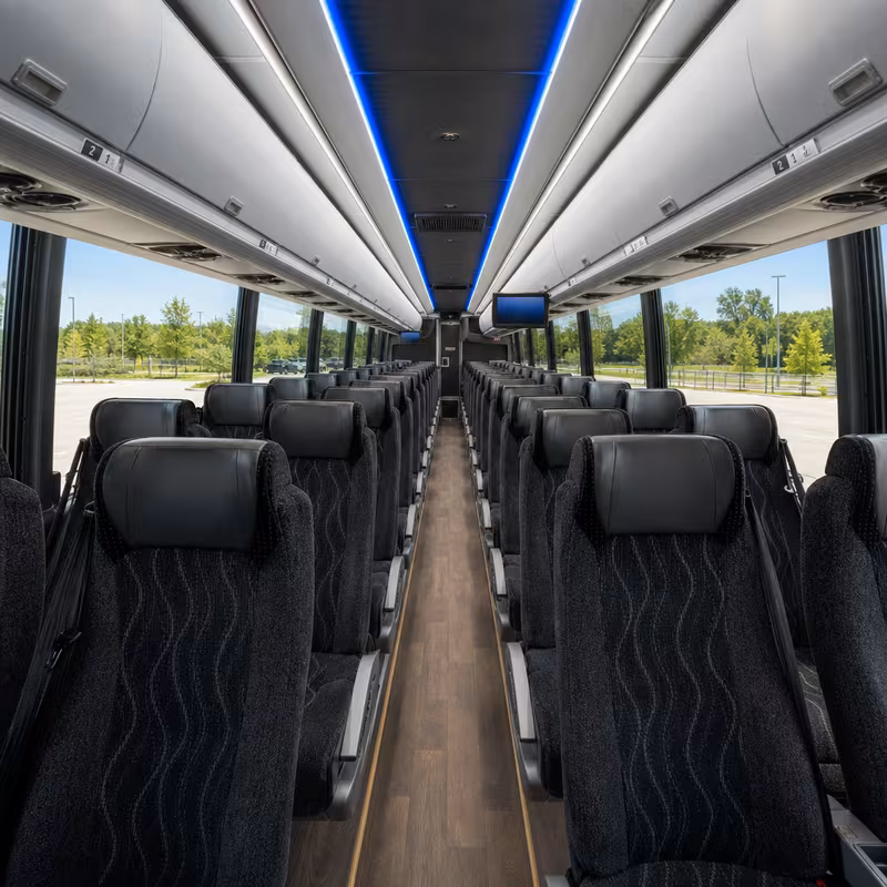 40-56 Passenger Charter Bus Interior