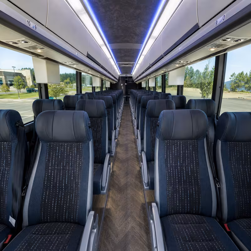 40-56 Passenger Charter Bus Interior