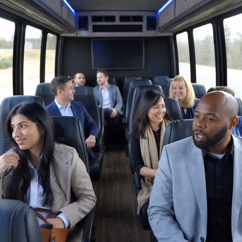 Black Mercedes Sprinter van staged for an Stockton Corporate Transportation group