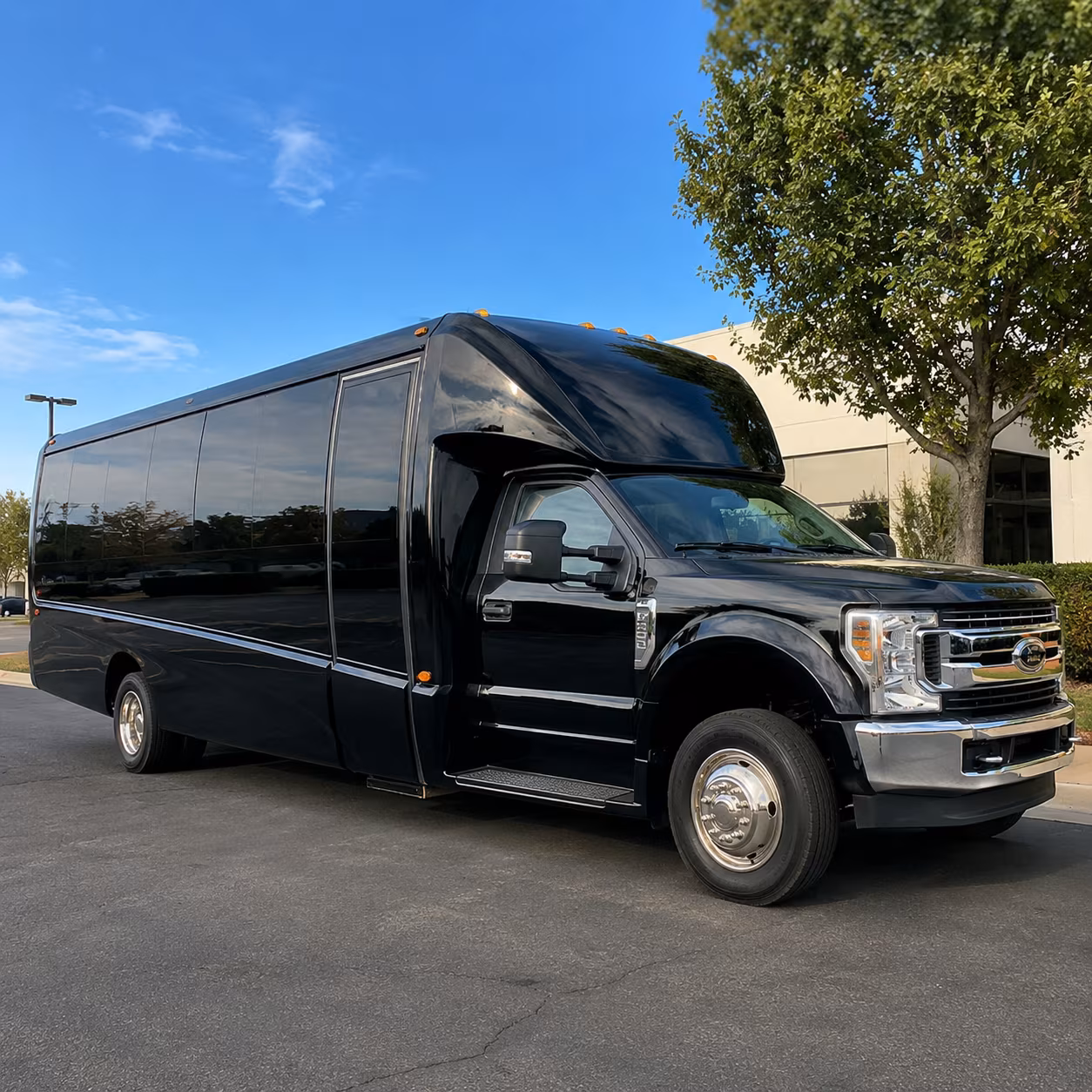 Stockton Airport Shuttle & Transportation party bus exterior