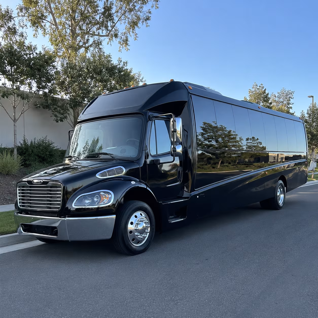 Stockton Airport Shuttle & Transportation party bus exterior