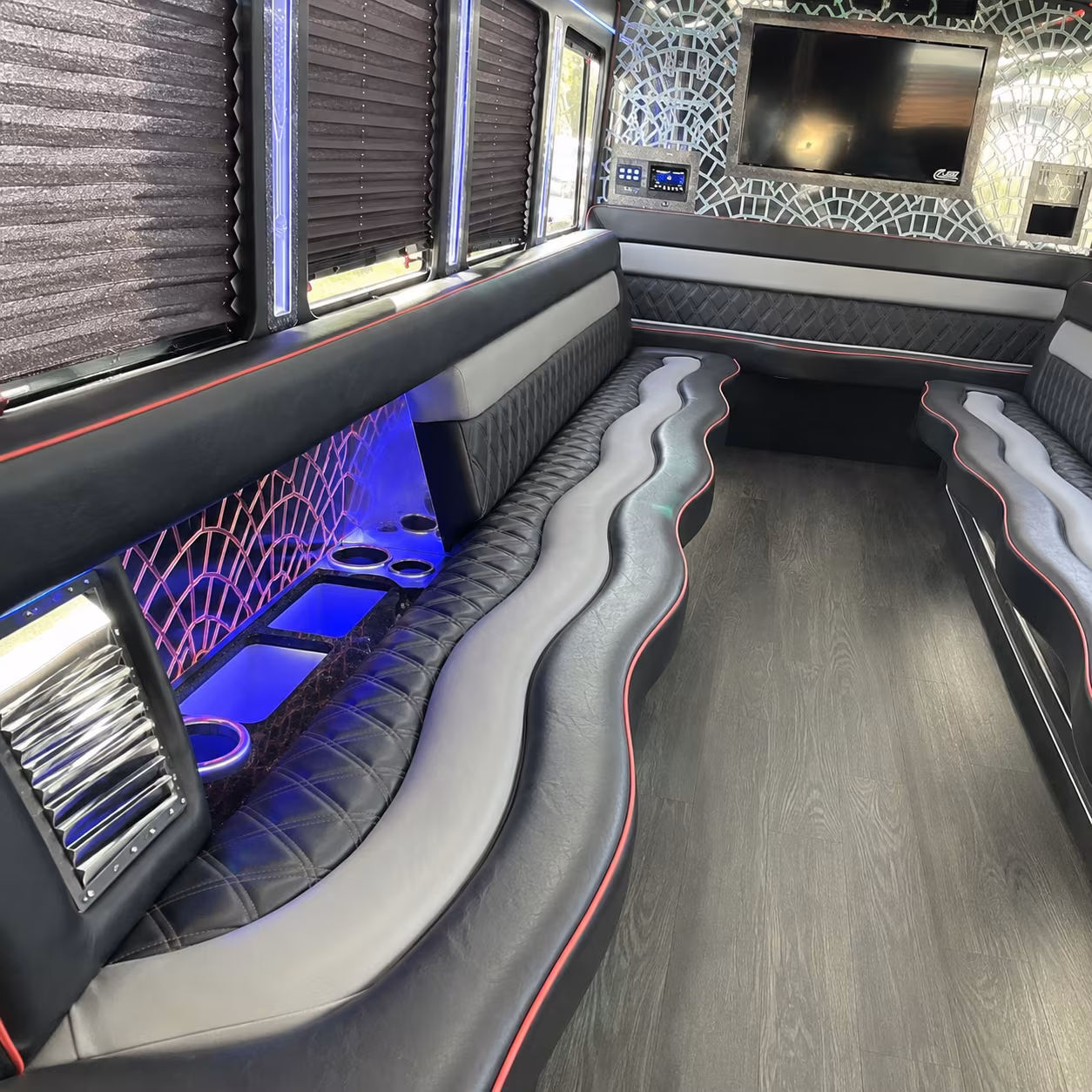 Stockton Bachelor & Bachelorette Transportation party bus exterior