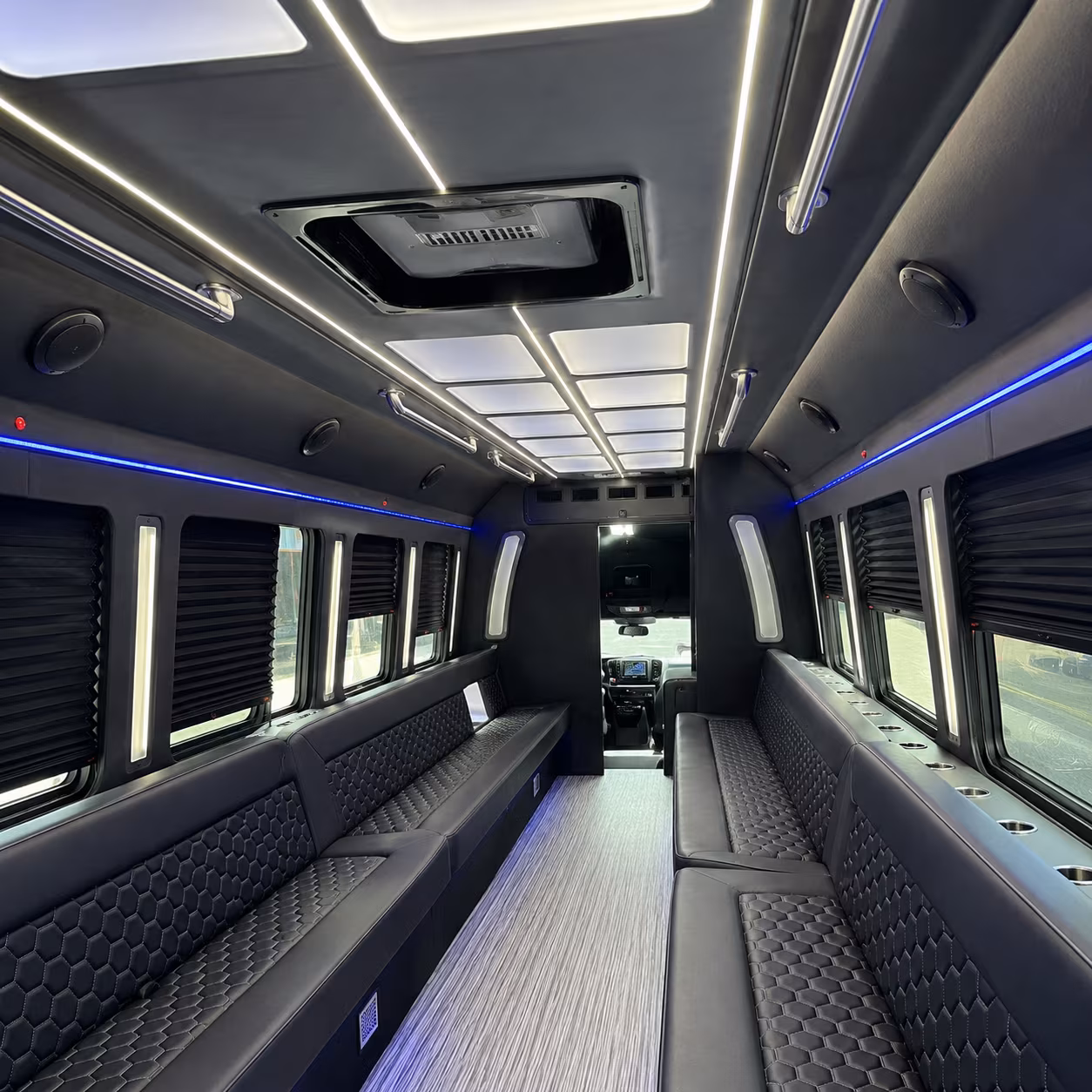 Stockton Birthday, Sweet 16, & Quinceañera Transportation party bus exterior