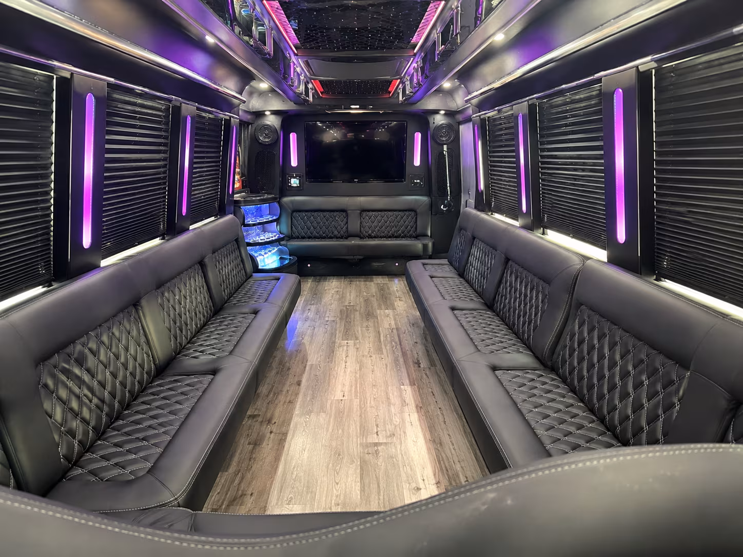 Stockton Birthday, Sweet 16, & Quinceañera Transportation party bus exterior