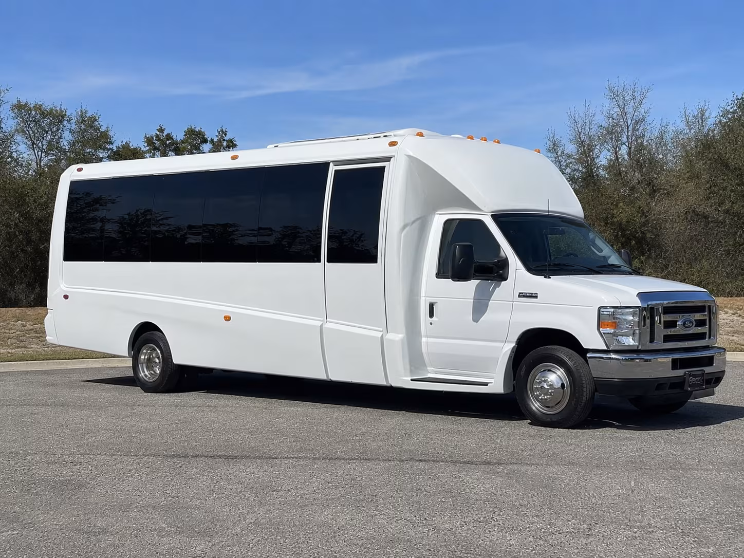 Stockton Private Event Transportation party bus exterior