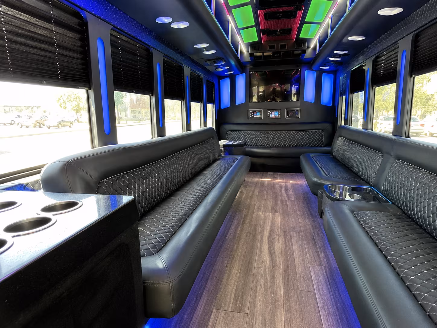 Stockton Prom & Homecoming Transportation party bus exterior