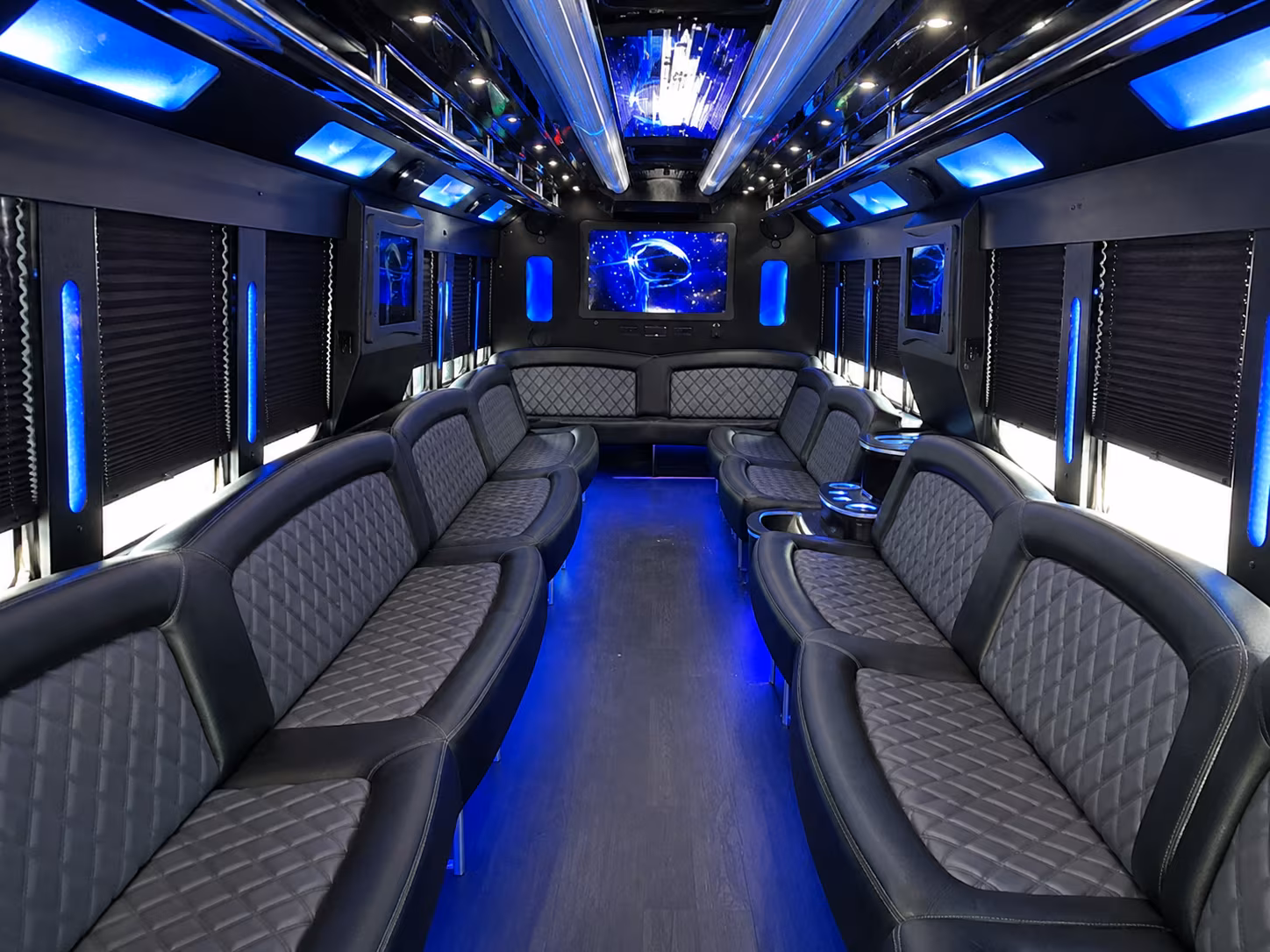 Stockton Prom & Homecoming Transportation party bus exterior