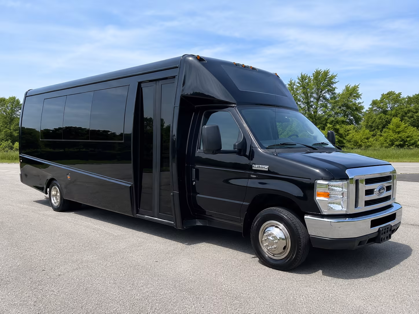 Stockton School Event Transportation party bus exterior
