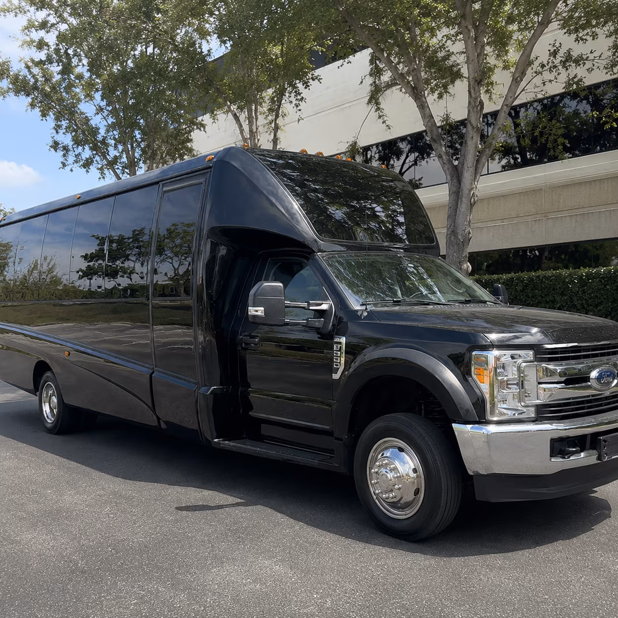 Stockton Sporting Event Transportation party bus exterior