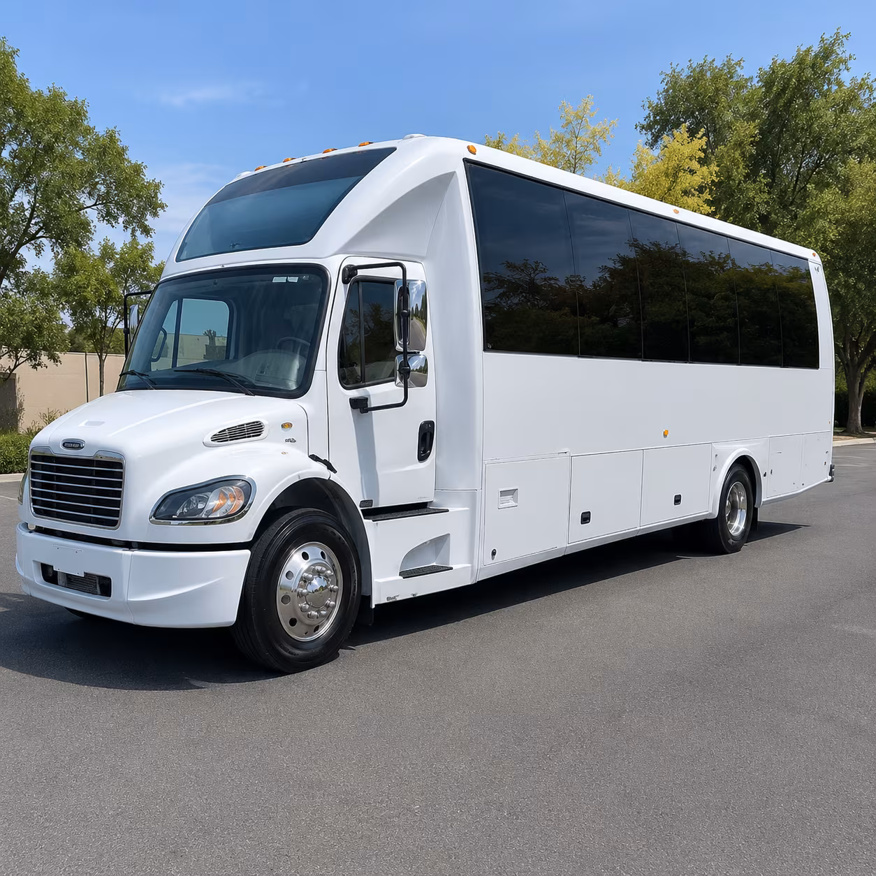 Stockton Sporting Event Transportation party bus exterior