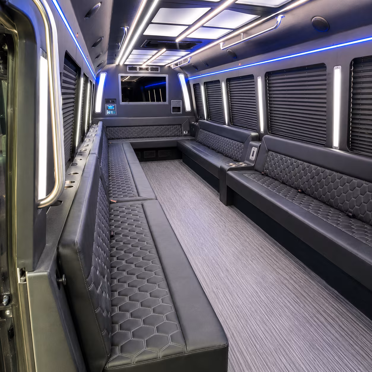 Stockton Wedding Transportation party bus exterior