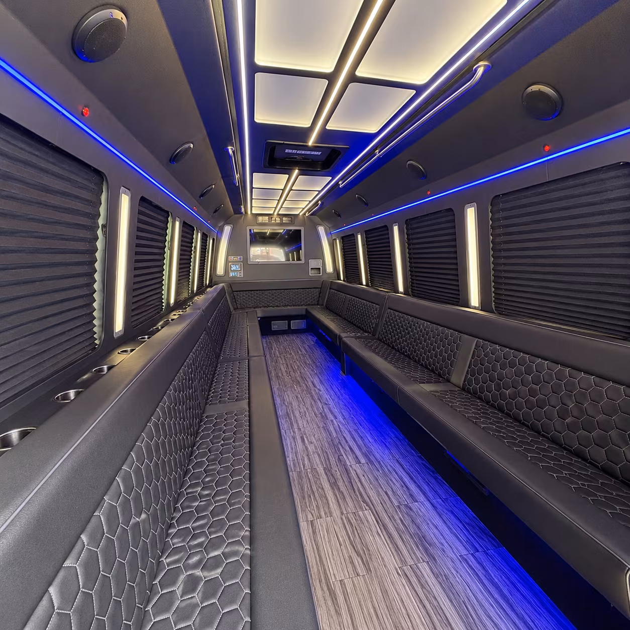 Stockton Wedding Transportation party bus exterior