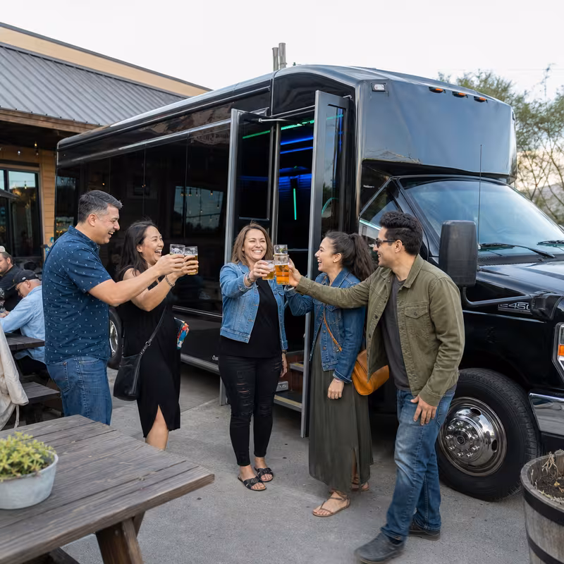 Stockton Winery & Brewery Tour Transportation fleet vehicle
